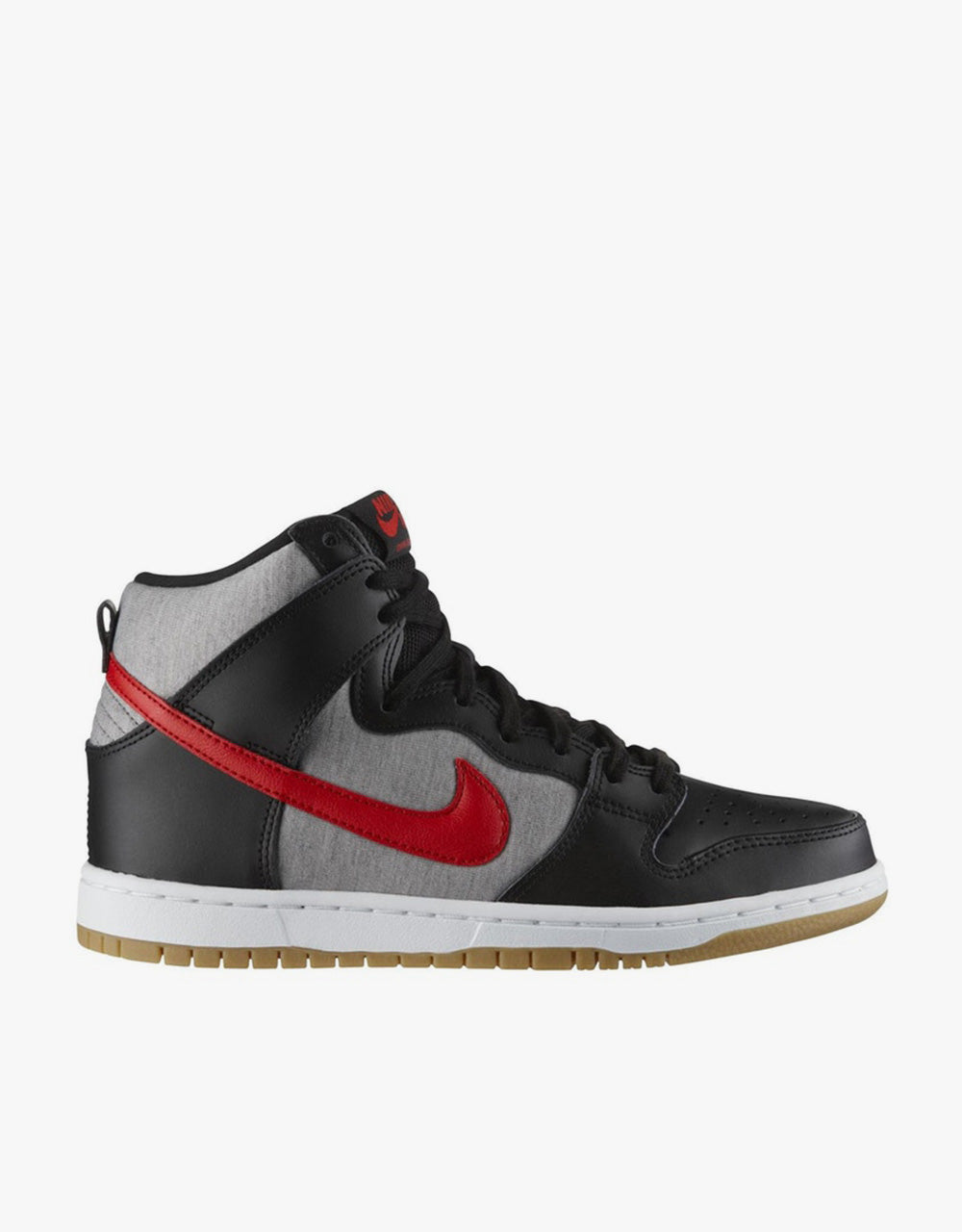 nike sb dunk high pro black/university red-medium grey