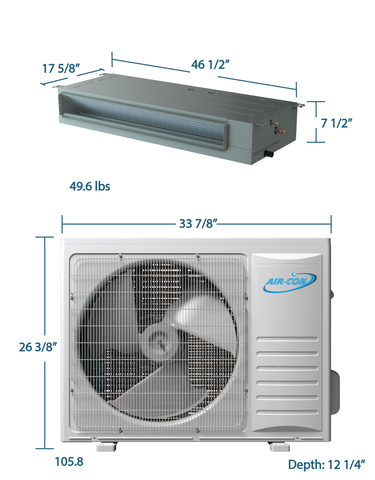 Air-Con Sky Pro 18000 BTU Concealed Duct Air Conditioner