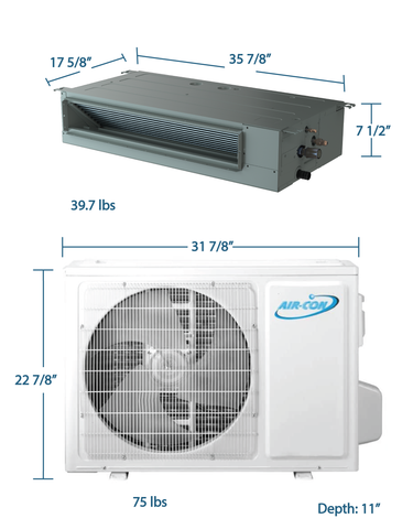Air-Con Sky Pro 9000 BTU Concealed Duct Air Conditioner