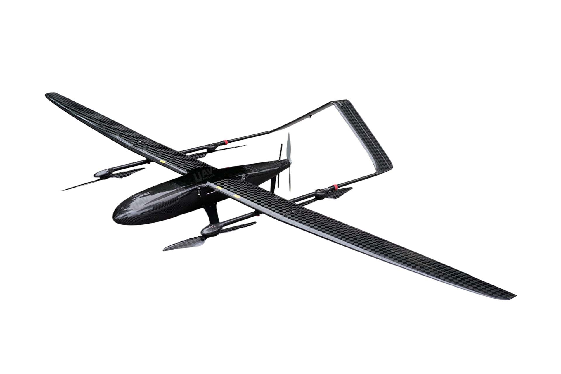 WuYING Z4020 carbon fiber VTOL fixed-wing drone with 3700mm wingspan.
