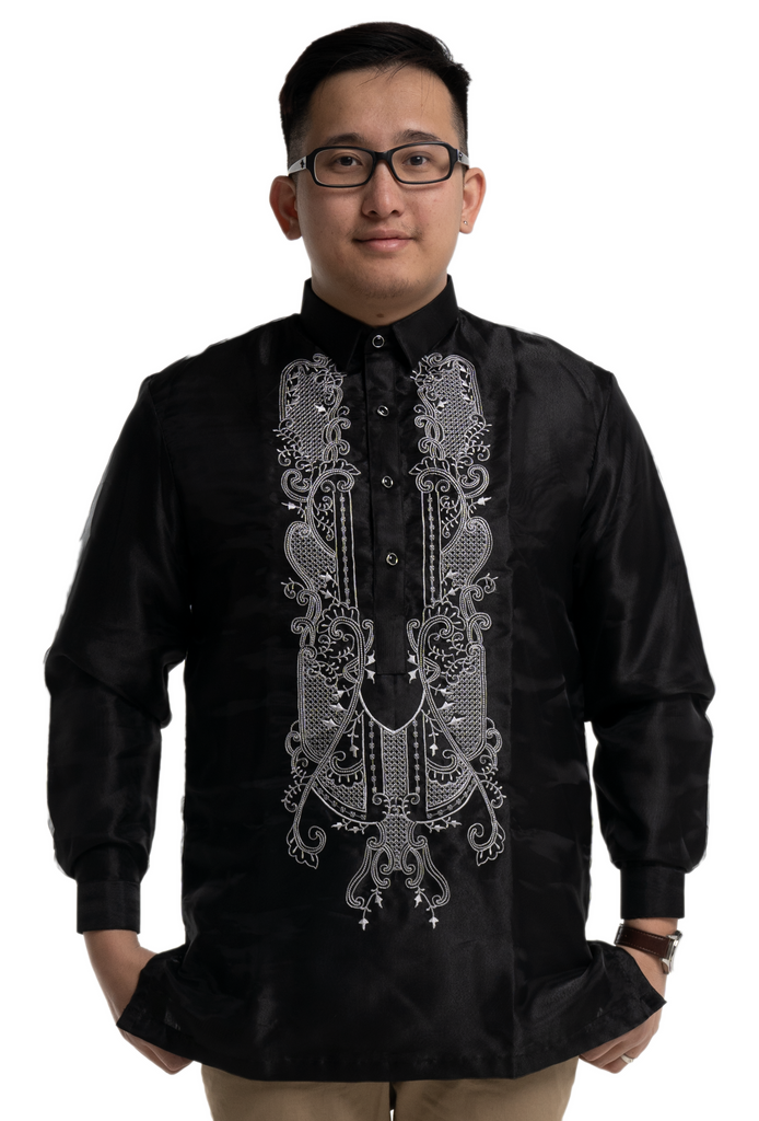 Black Cultural Barong Tagalog - Natoy JV69 For Sale – Barong World