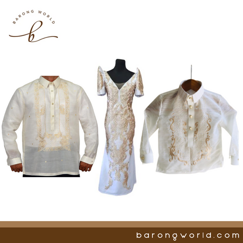 Barong Tagalog Family Set | Dad, Son and Wife Set | Order Now – Barong ...