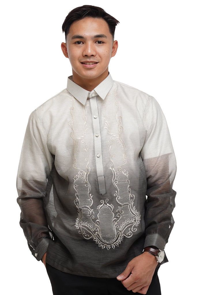 Mono Black Organza Barong Tagalog - Jake JV546 – Barong World