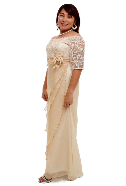 Modern Filipiniana Full Lace Top Dress Claudia Mr6 For Sale Barong World