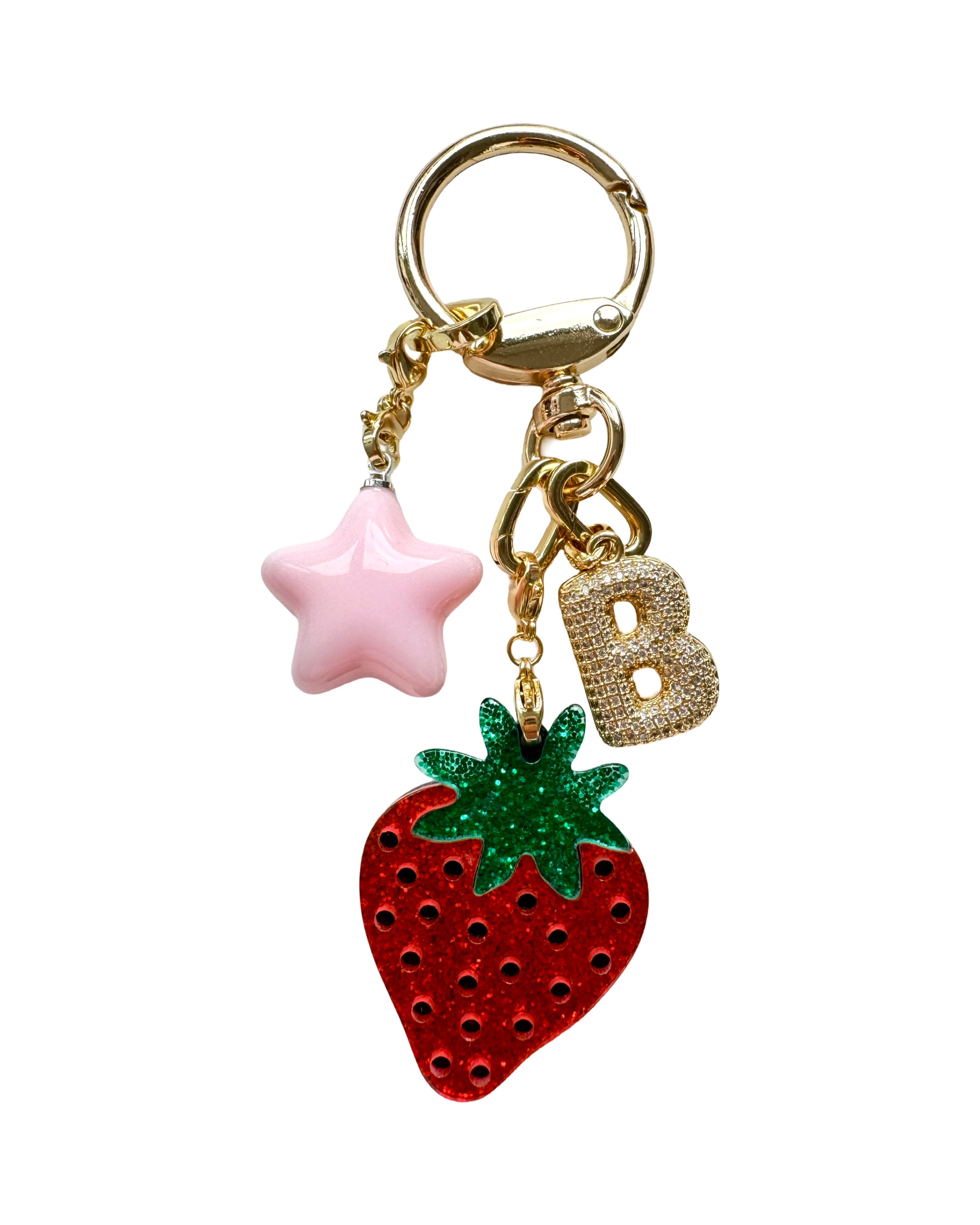 STRAWBERRY GIRL KEYCHAIN - BONBONWHIMS product image