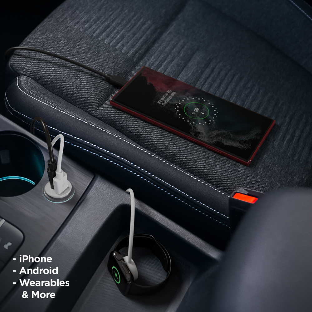 Wireless & Magnetic Fast Charging Dash Mount Car Kit inc Dual USB