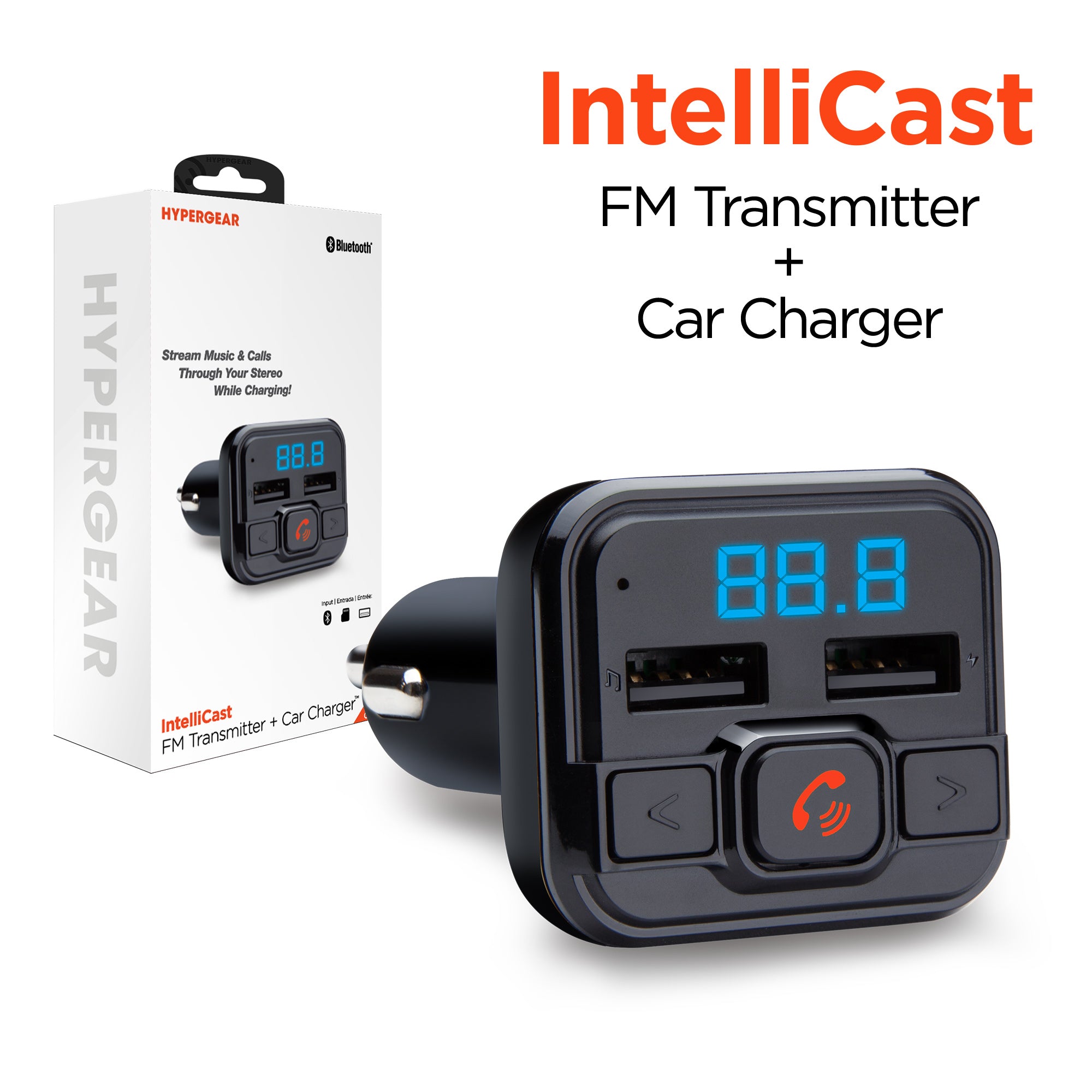 Schouderophalend druiven isolatie FM Transmitter for Car + Dual USB Car Charger | HyperGear – HYPERGEAR