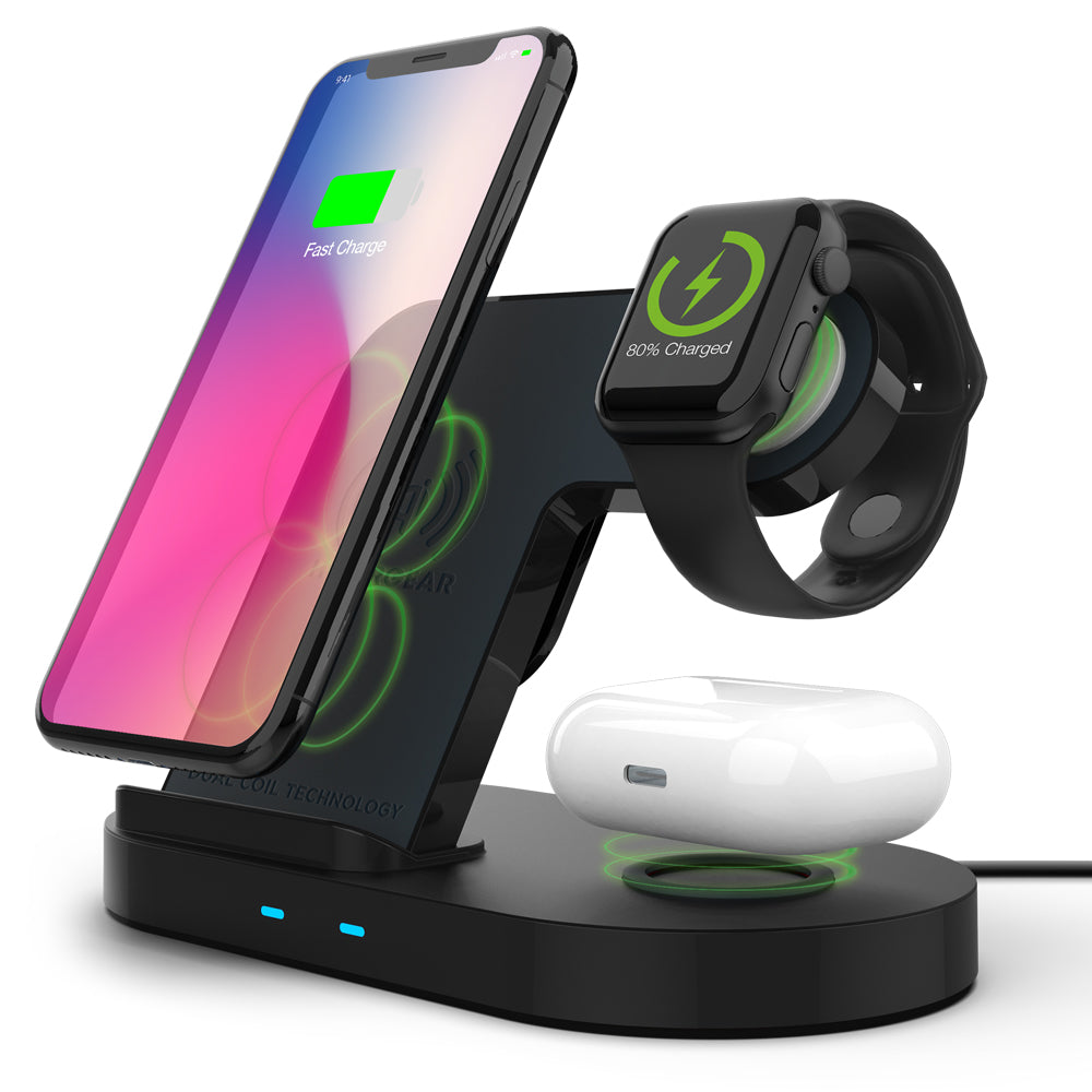 3 in 1 Wireless Charger Charging Station Dock For Apple iphone iWatch  Earphone