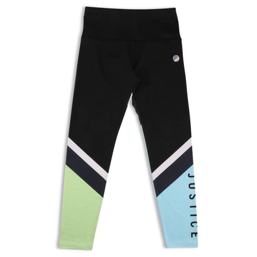 Justice Girls Collection X Color Blocked Leggings Coal M 10