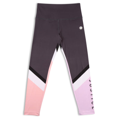 Justice Girls Collection X Color Blocked Leggings Coal XS 5/6