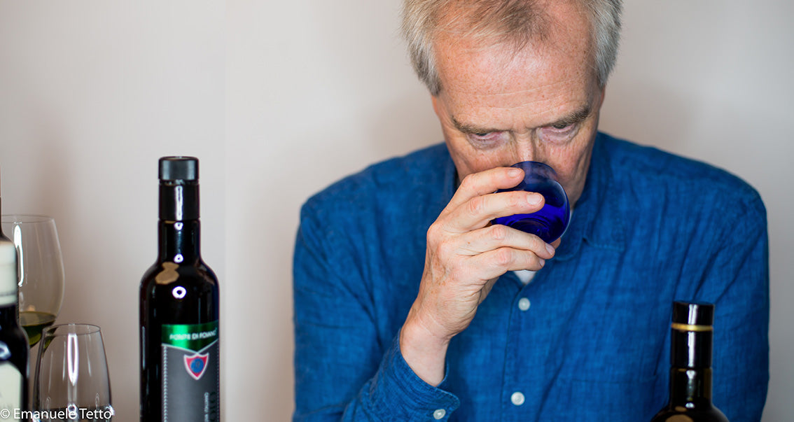 Johnny Madge doing an olive oil tasting