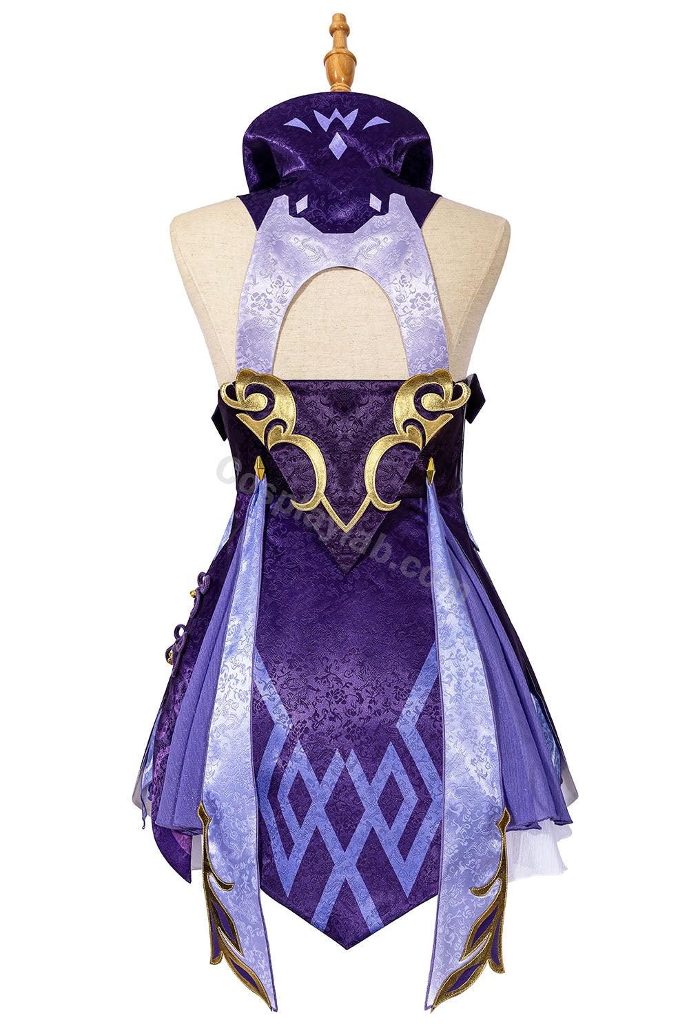 Custom Made Genshin Impact Keqing Cosplay Costume Milk Silk Satin Fabr