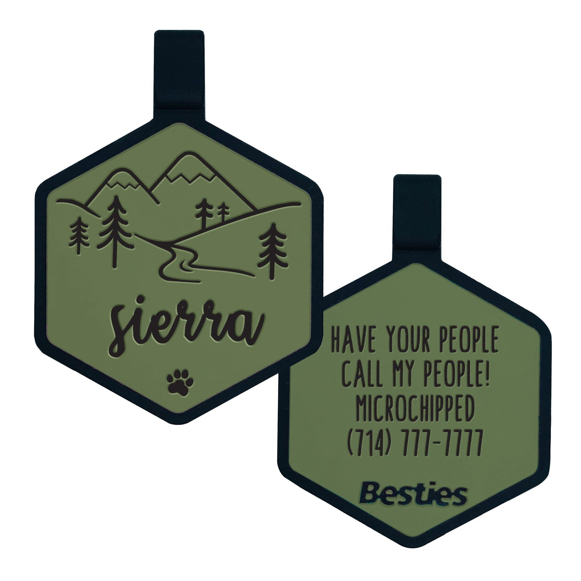 Mountain Adventure Silicone ID Tag - Besties product image