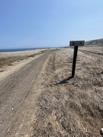 Beach access sign