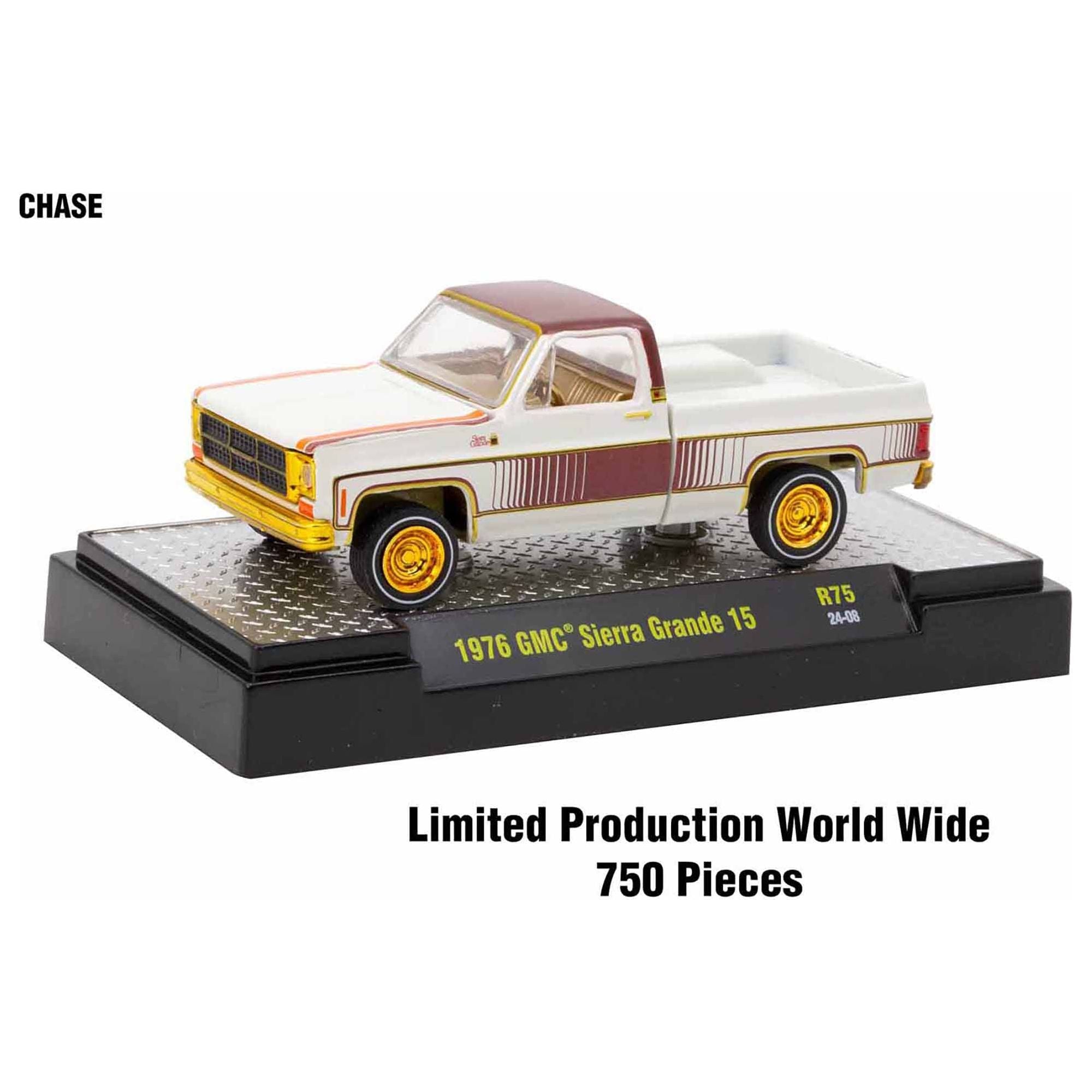 "Auto Meets" Set of 6 Cars IN DISPLAY CASES Release 75 Limited Edition 1/64 Diecast Model Cars by M2 Machines