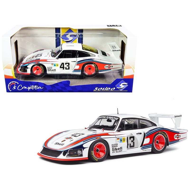Porsche 935 RHD (Right Hand Drive) "Moby Dick" #43 Manfred Schurti - Rolf Stommelen "Martini Racing Porsche System" 24H of Le Mans (1978) "Competition" Series 1/18 Diecast Model Car by Solido