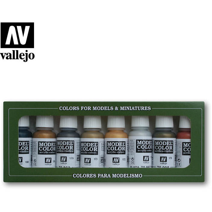 Aluminum Aircraft Dope Metal Color Paint Set by Vallejo  Acrylics