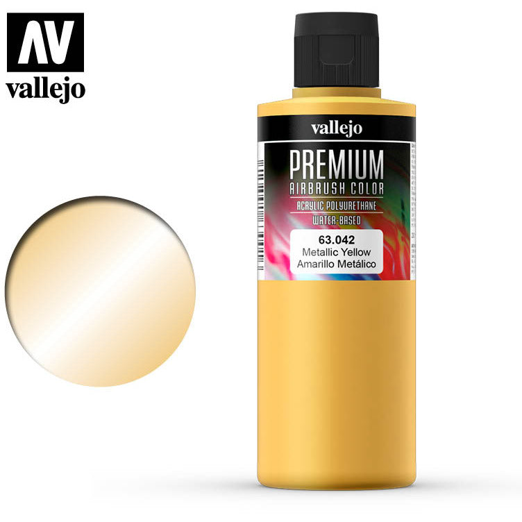 Premium Airbrush Color Vallejo Metallic Yellow 63042 –