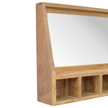 Load image into Gallery viewer, Solid Wood 5 Slot Wall Mounted Unit with Mirror
