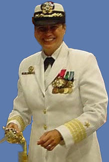 Image of Dr. Gerda Edwards in full dress uniform