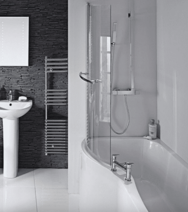 Compact P Acrylic Bath 1500 x 800 LH — Wise Bathrooms