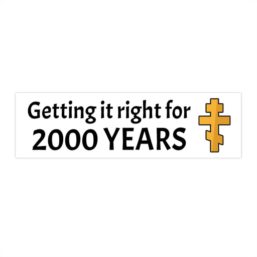 Golgotha Cross Sticker with Gold Trim - Orthodox Depot