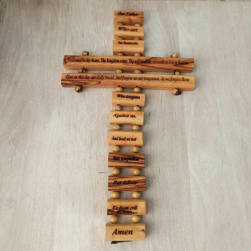 Olive Wood Cross Necklace - 2 Pendant