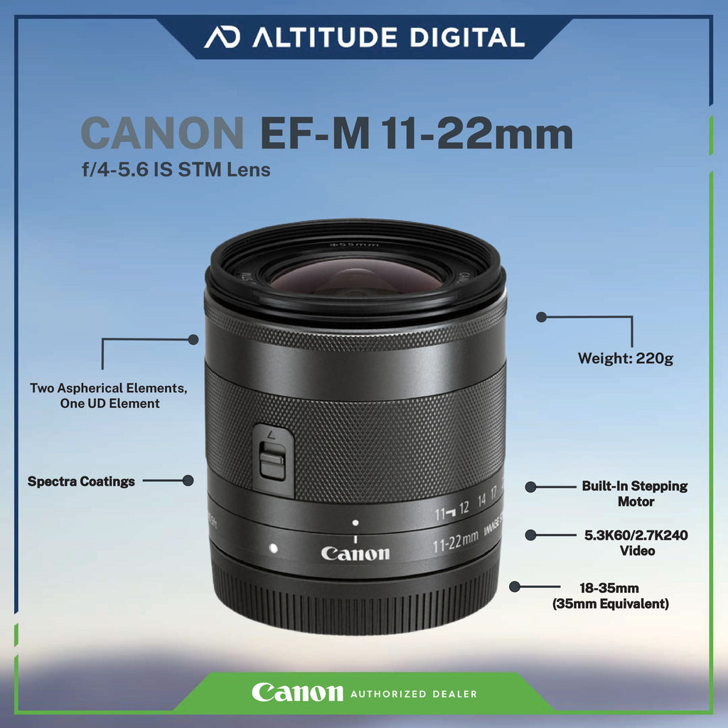 Canon EF-M 11-22mm f/4-5.6 STMレンズ ブラック - カメラ