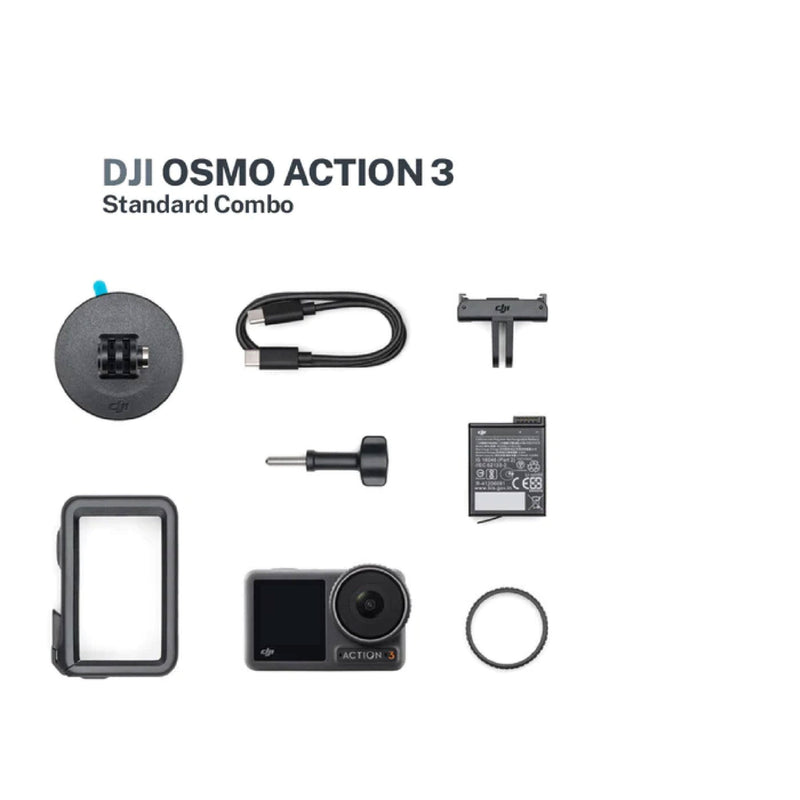attribuut Civiel analyseren DJI Osmo Action 3 Camera Standard Combo with FREE 64GB SanDisk Extreme