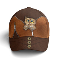 Thumbnail for Lovely Owl Leather Style Baseball Cap
