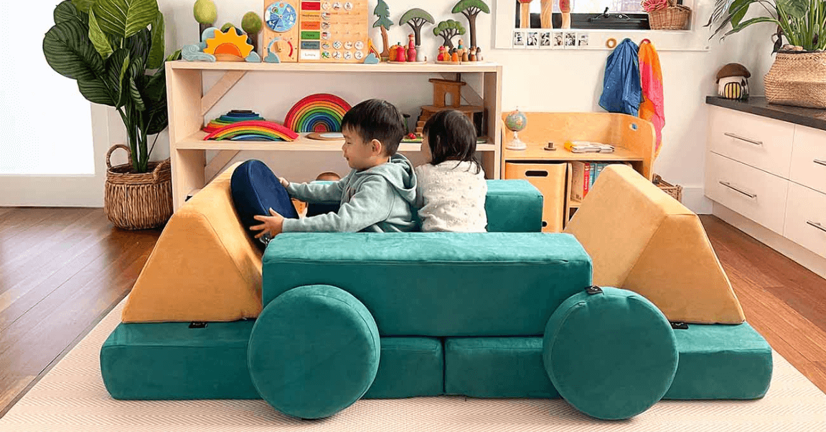 A modular kids play sofa = limitless playing potential for little ones!