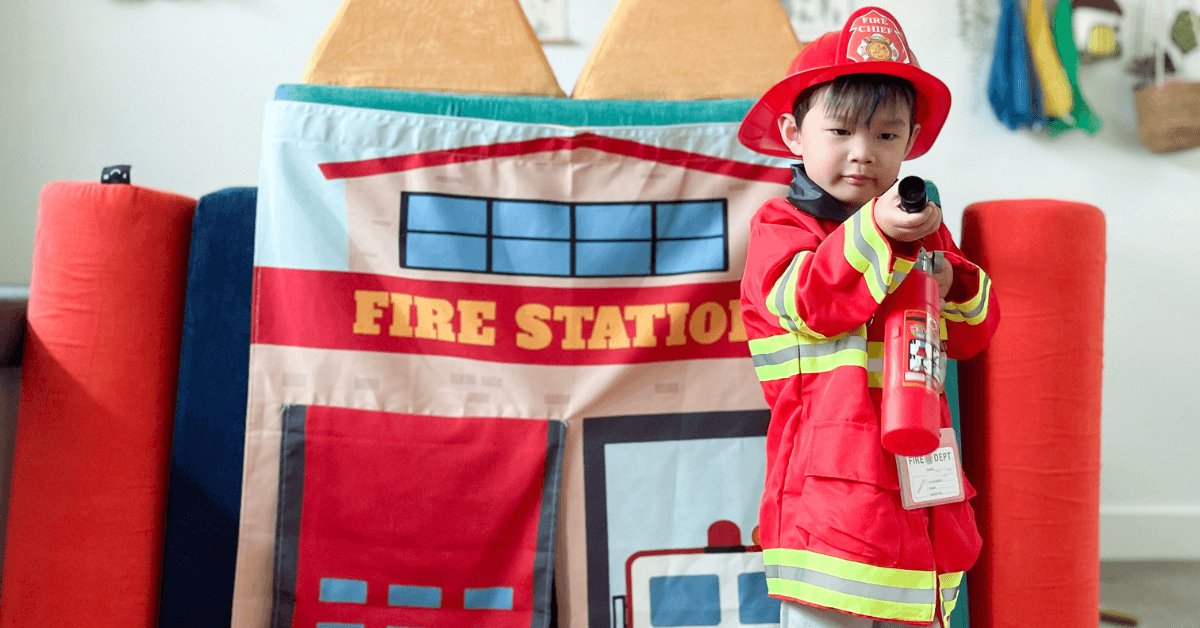 The Funsquare pretend play Fire Station fun scene is perfect for those little heroes!