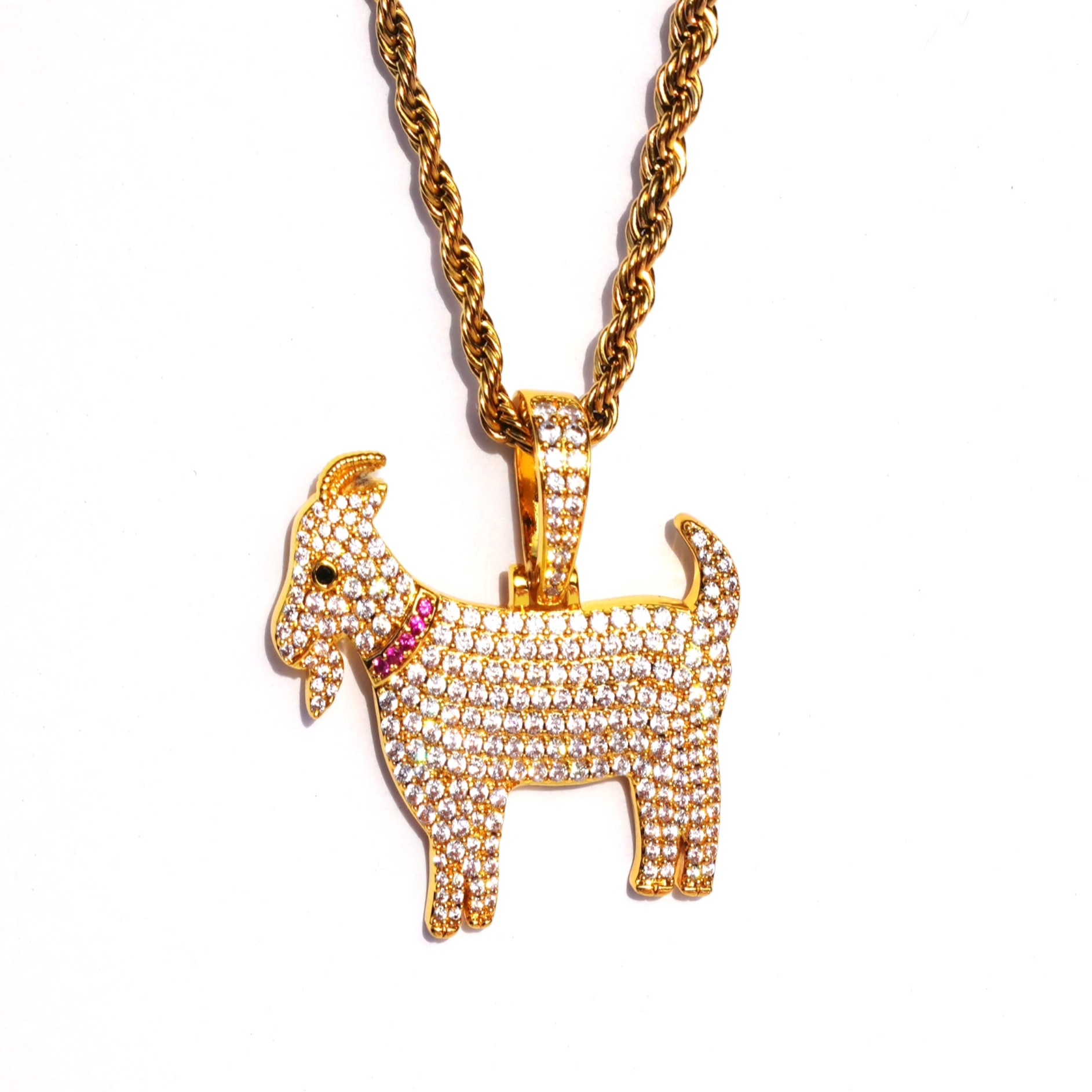 goat diamond pendant