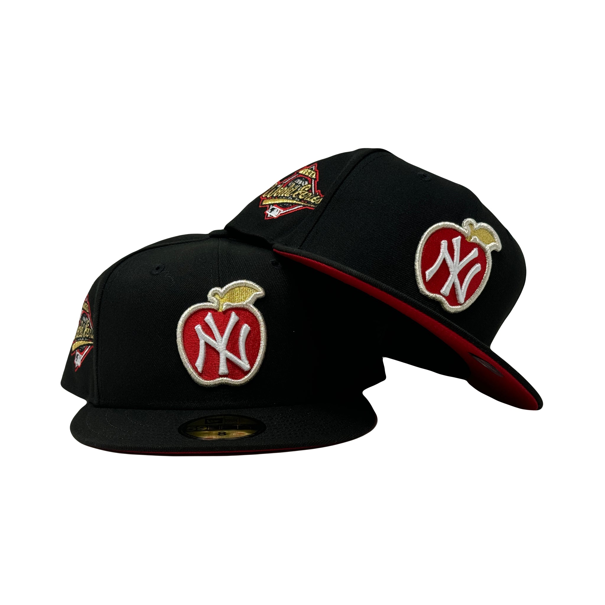 New York Yankees 1996 World Series Apple Logo Black 59Fifty New Era Fitted Hat