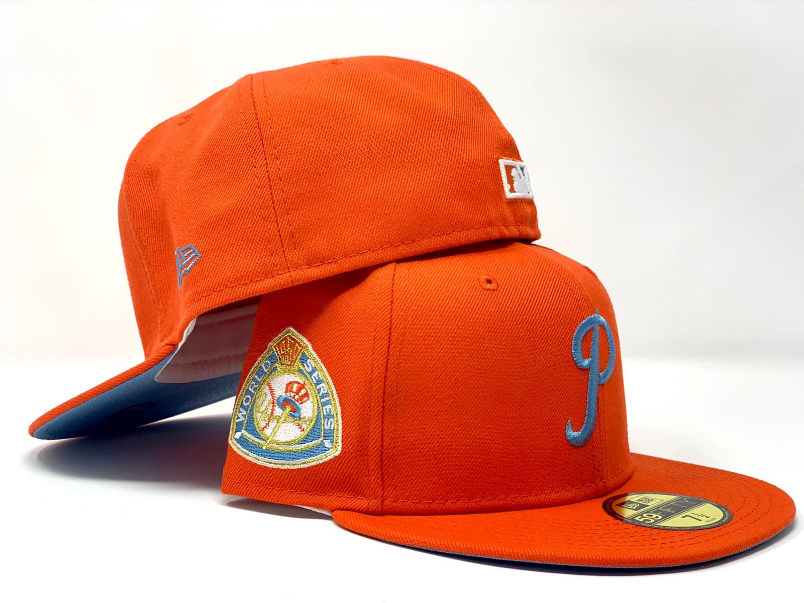 PHILADELPHIA PHILLIES 1950 WORLD SERIES ORANGE ICY BRIM NEW ERA CAP ...