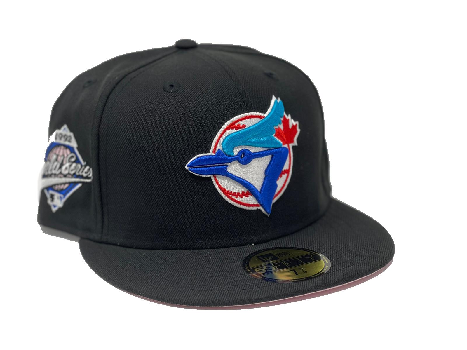 Toronto Blue Jays 1992 World Series Black Pink Brim New Era Fitted Hat Sports World 165