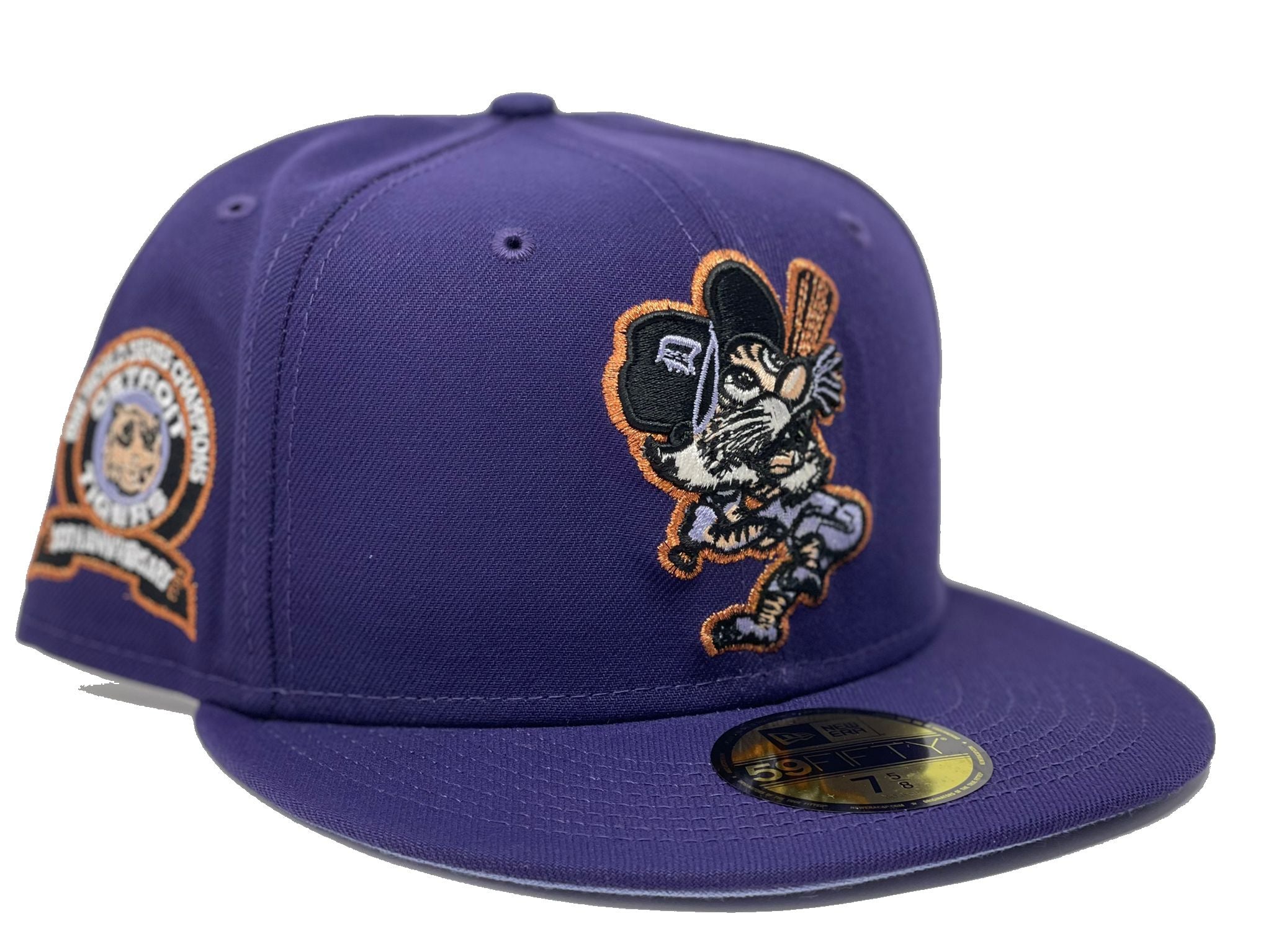 Dark Purple Detroit Tigers 1968 World Series New Era Fitted Hat ...