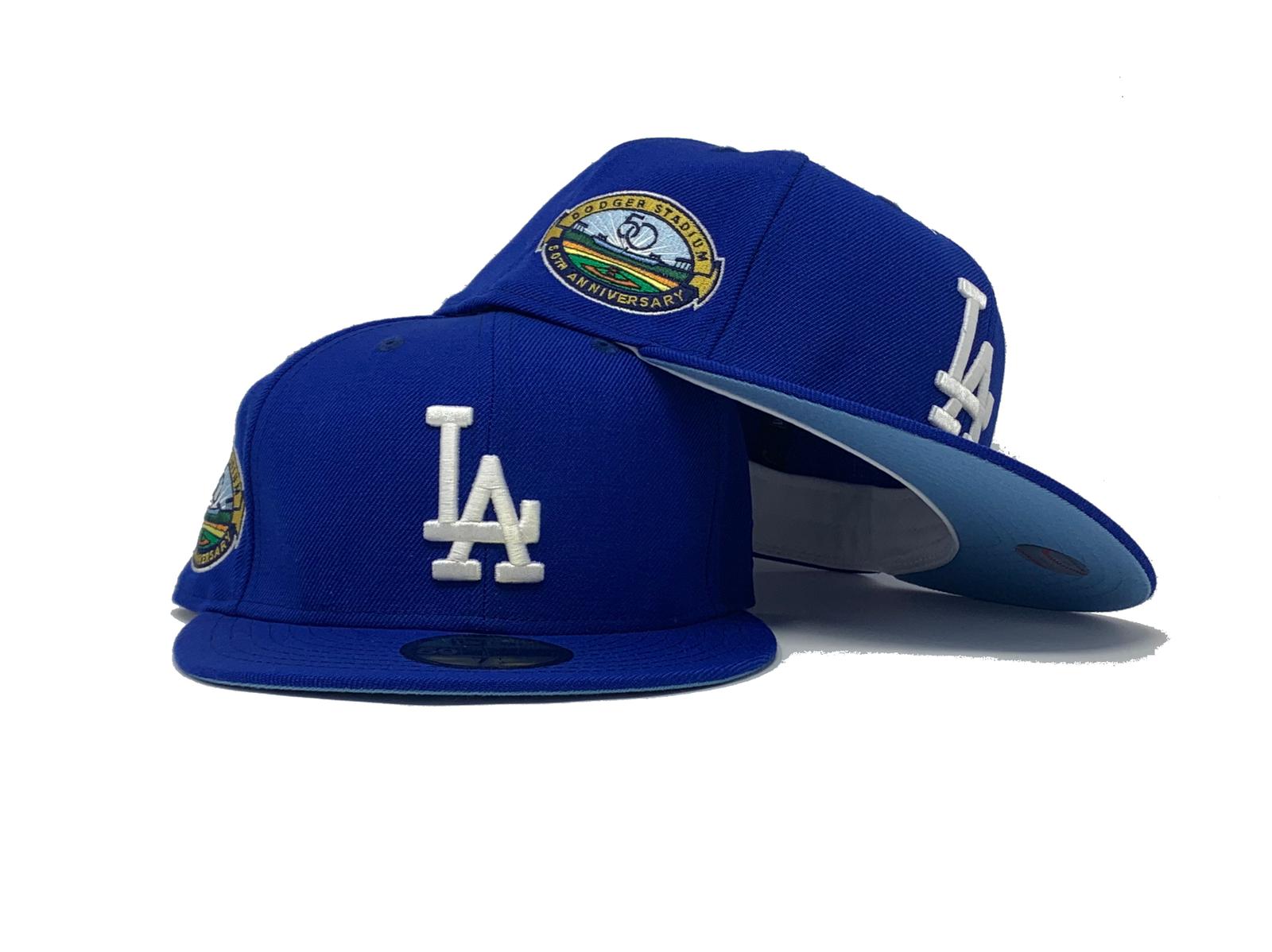 LOS ANGELES DODGERS 50TH ANNIVERSARY LIGHT ROYAL ICY BRIM NEW ERA FITT ...