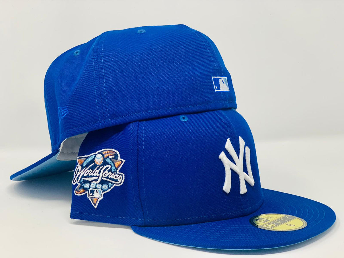 NEW YORK YANKEES 2000 WORLD SERIES ROYAL ICY BRIM NEW ERA FITTED HAT ...