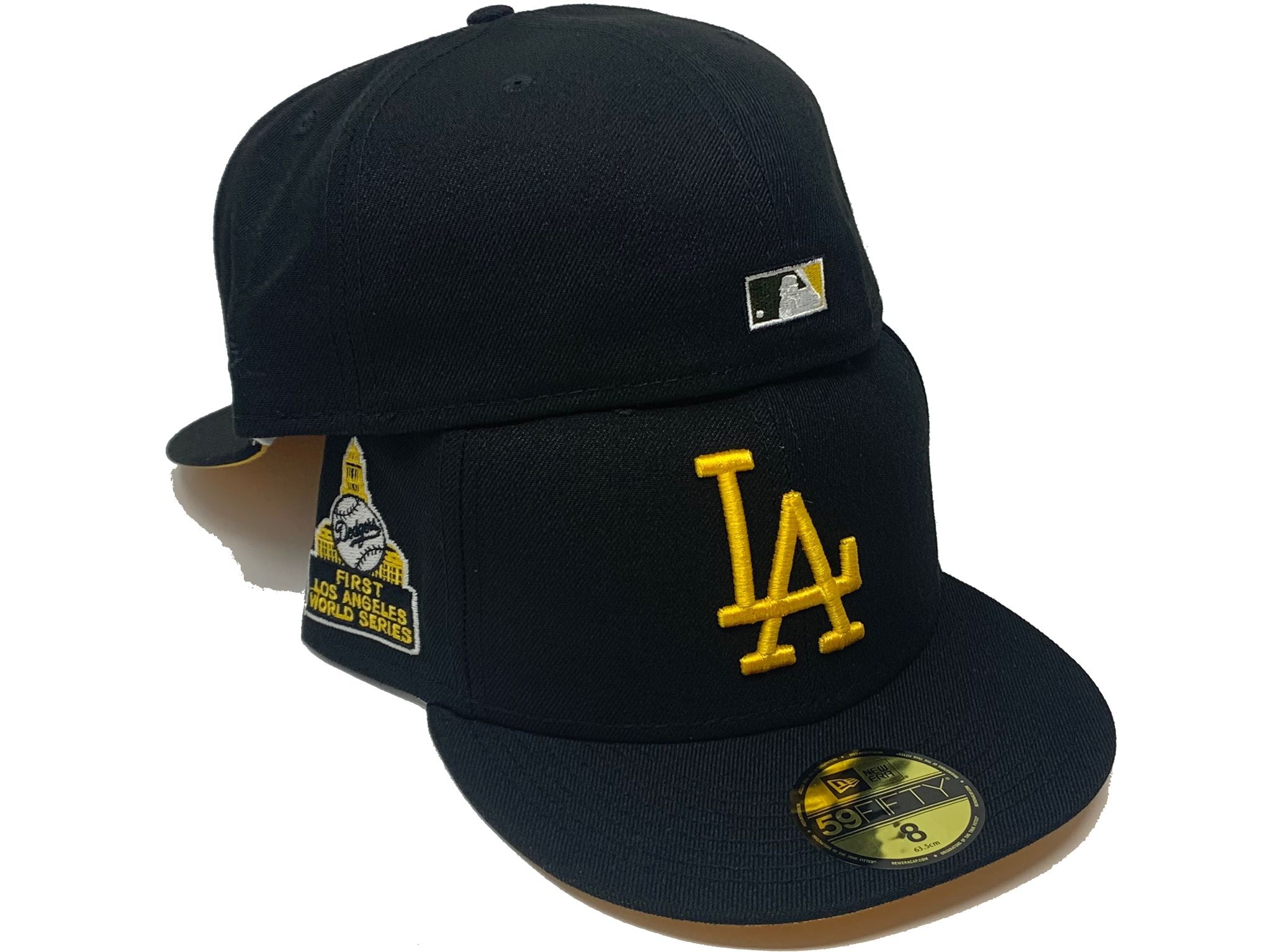 black and yellow dodgers hat