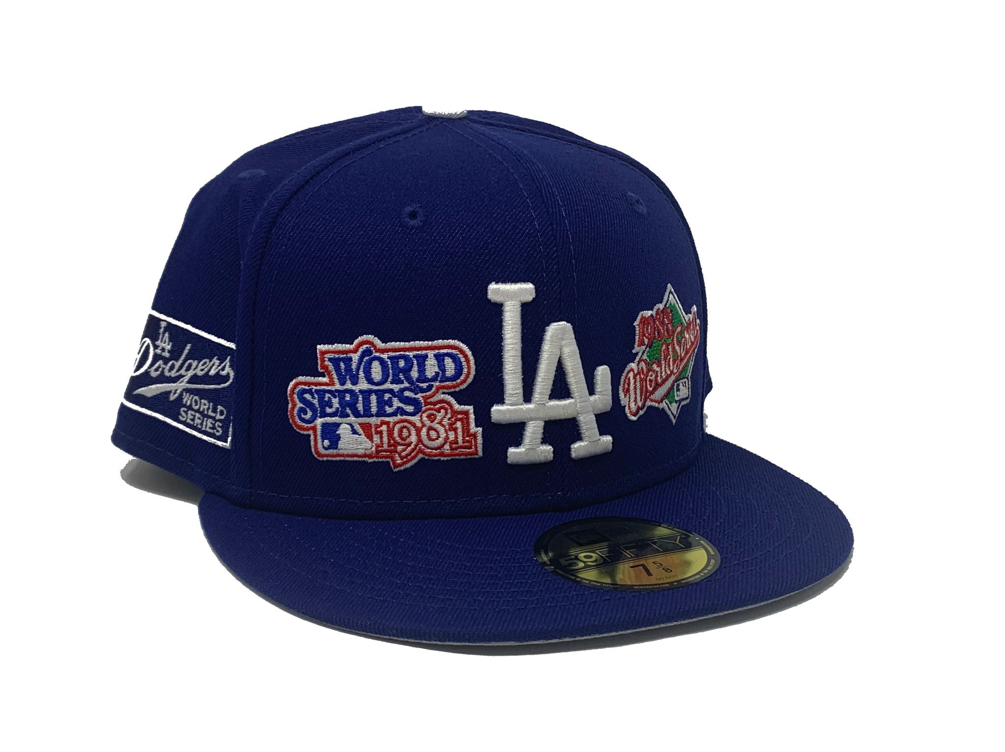 LOS ANGELES DODGERS 7X WORLD SERIES CHAMPIONS GRAY BRIM NEWERA FITTED ...