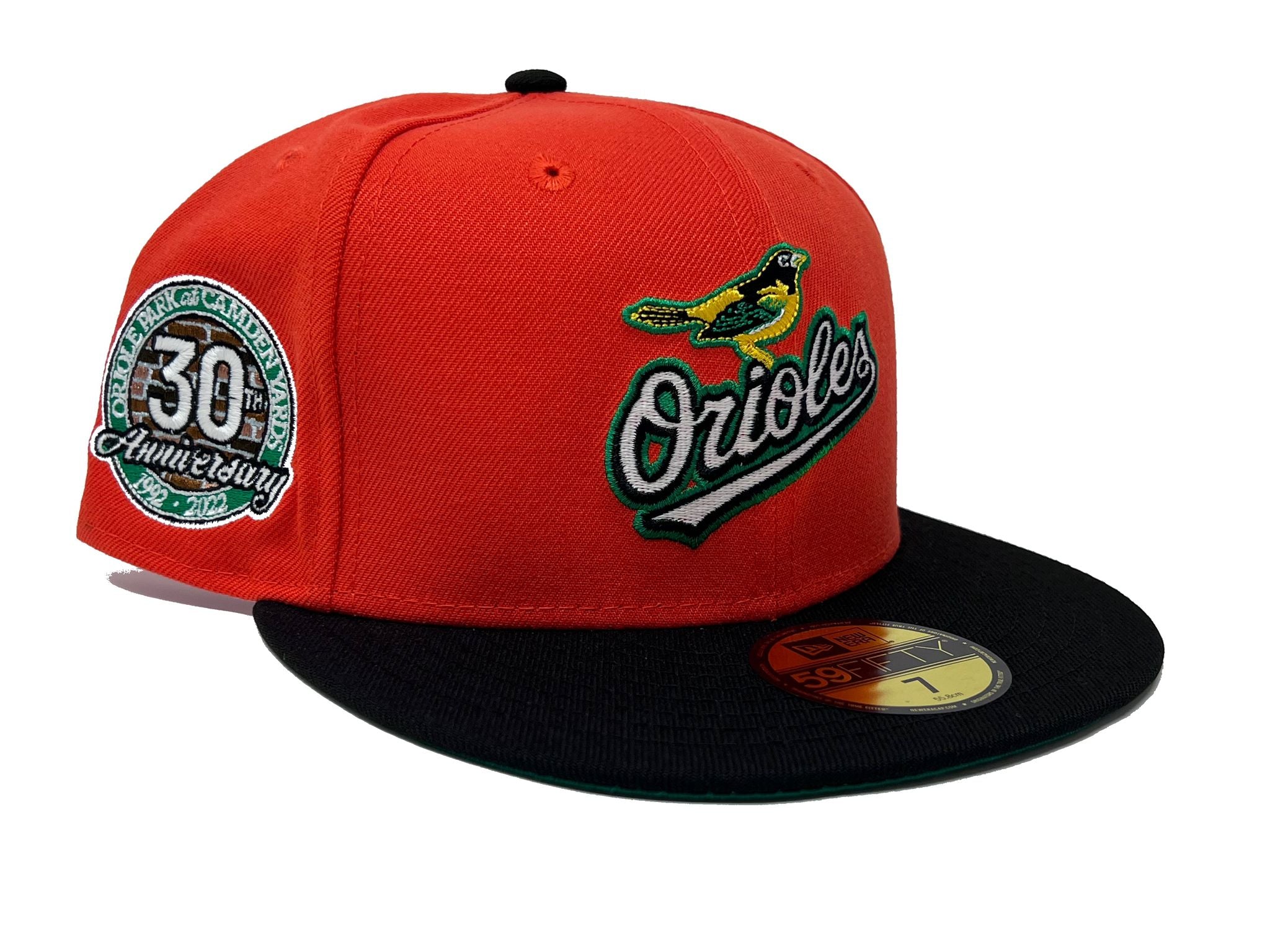 BALTIMORE ORIOLES NEW ERA 59FIFTY 30TH ANNIVERSARY SCRIPT HAT