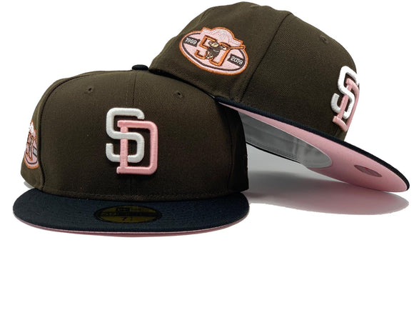 padres fitted hat pink brim