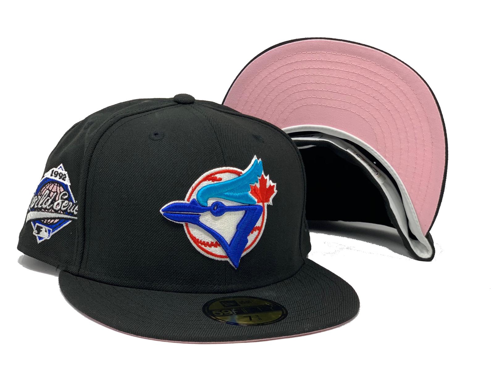 Toronto Blue Jays 1992 World Series Black Pink Brim New Era Fitted Hat Sports World 165