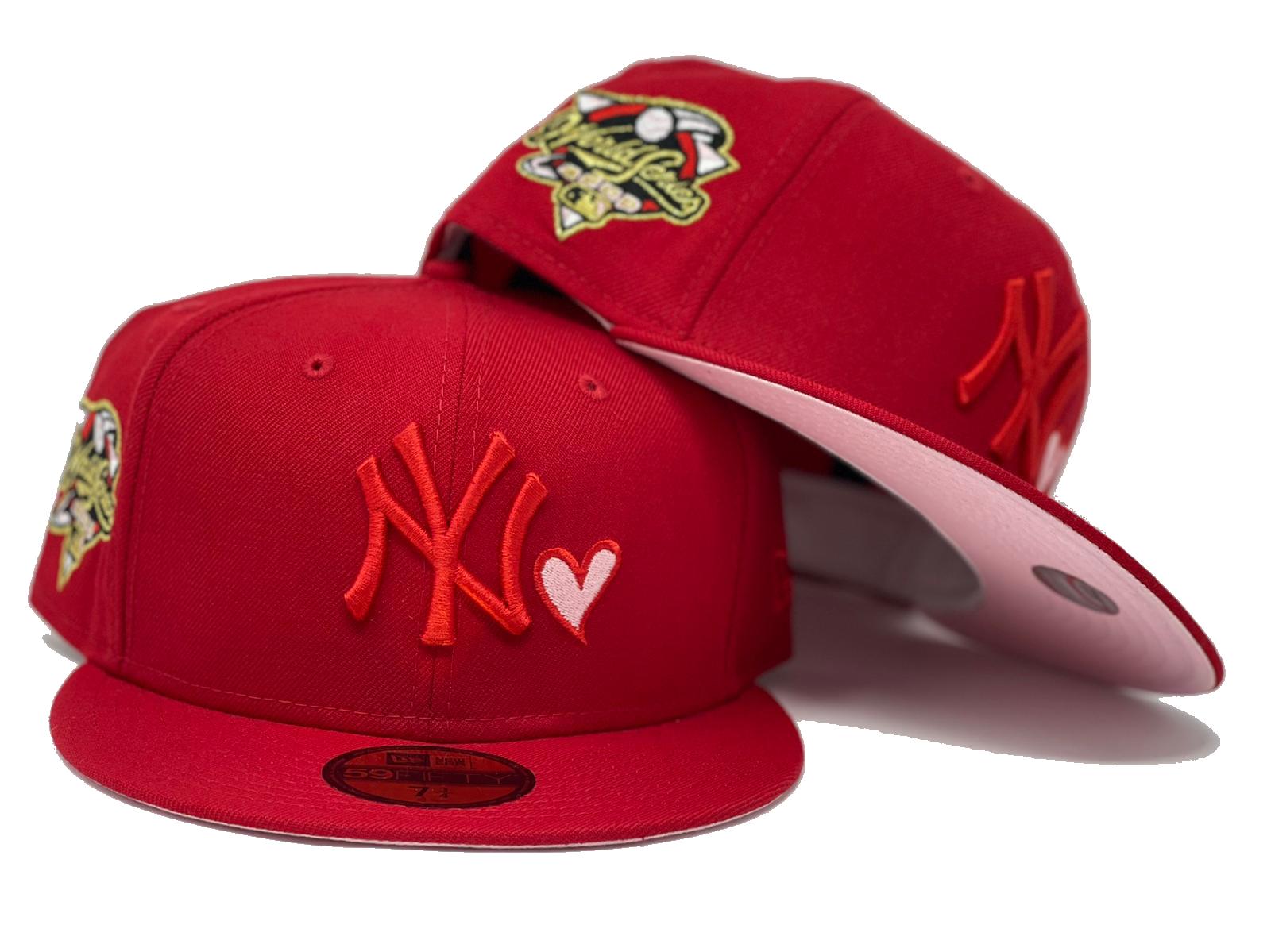 NEW YORK YANKEES 2000 WORLD SERIES RED PINK BRIM NEW ERA FITTED HAT – Sports World 165
