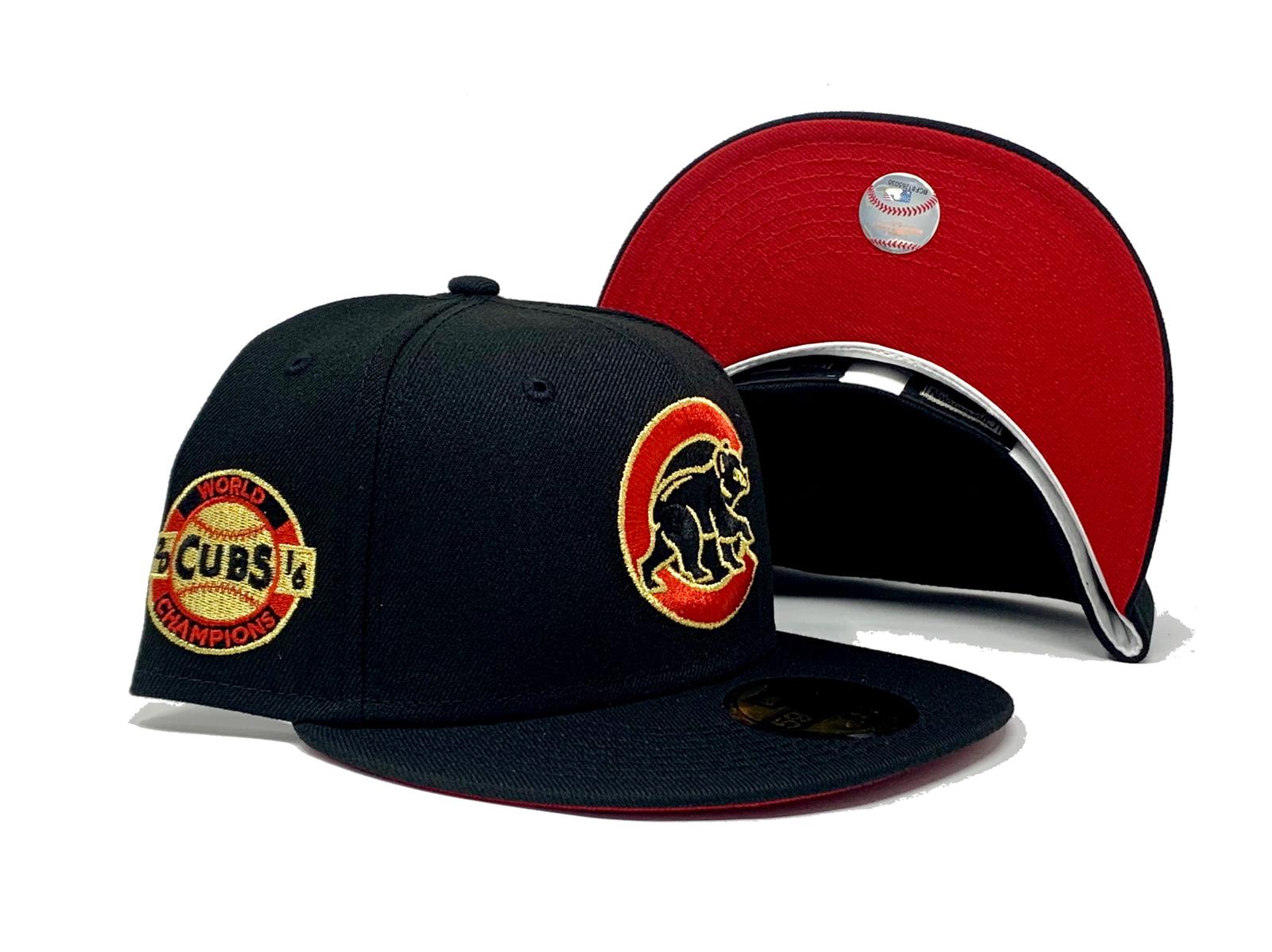 black and red cubs hat