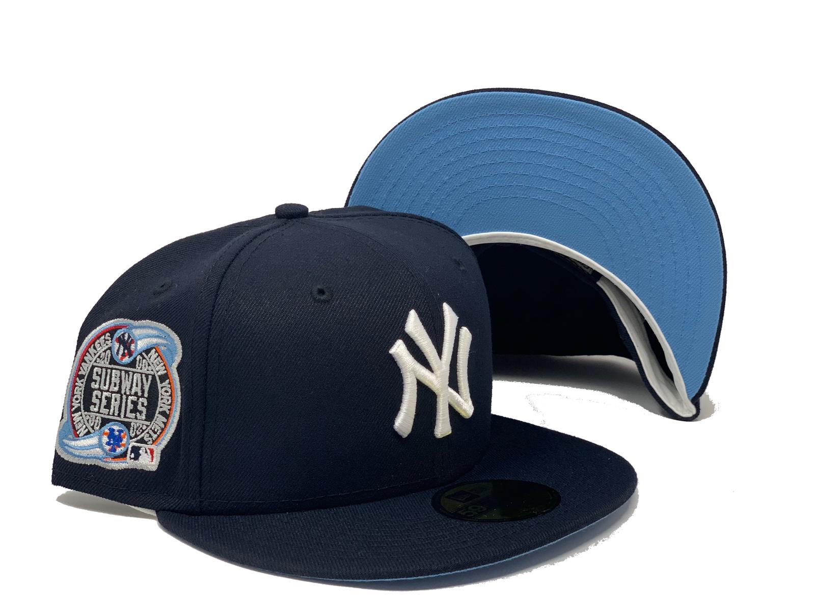 NEW YORK YANKEES SUBWAY SERIES NAVY ICY BRIM NEW ERA FITTED HAT ...