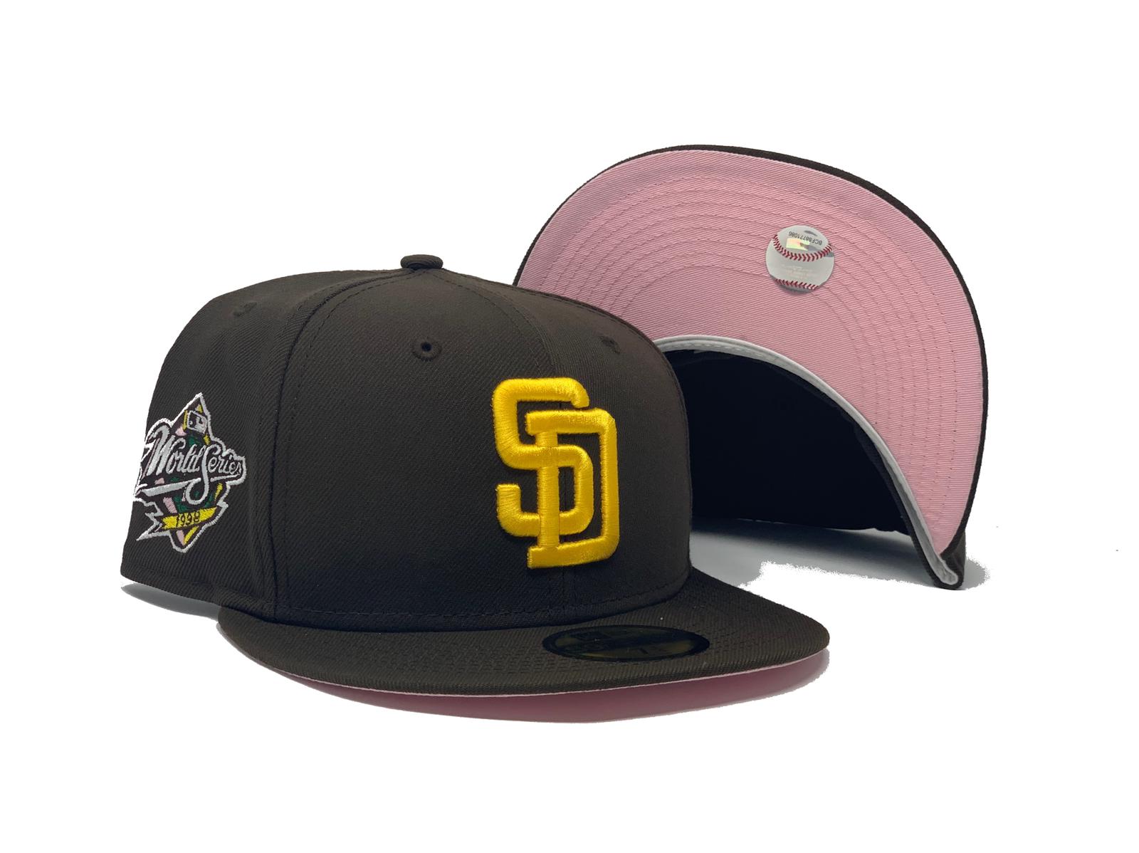 padres fitted hat pink brim