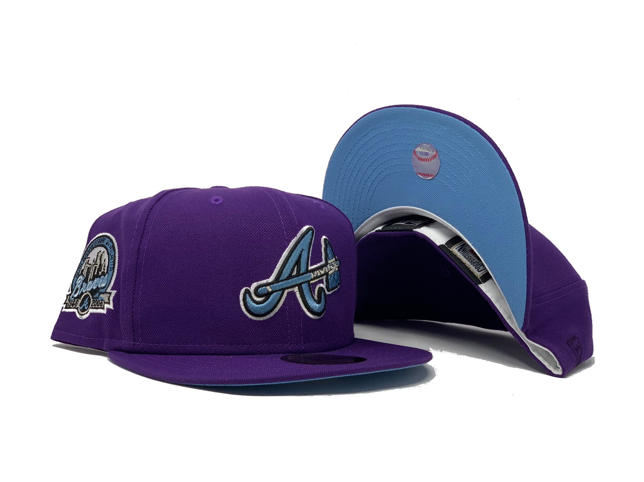 braves purple fitted