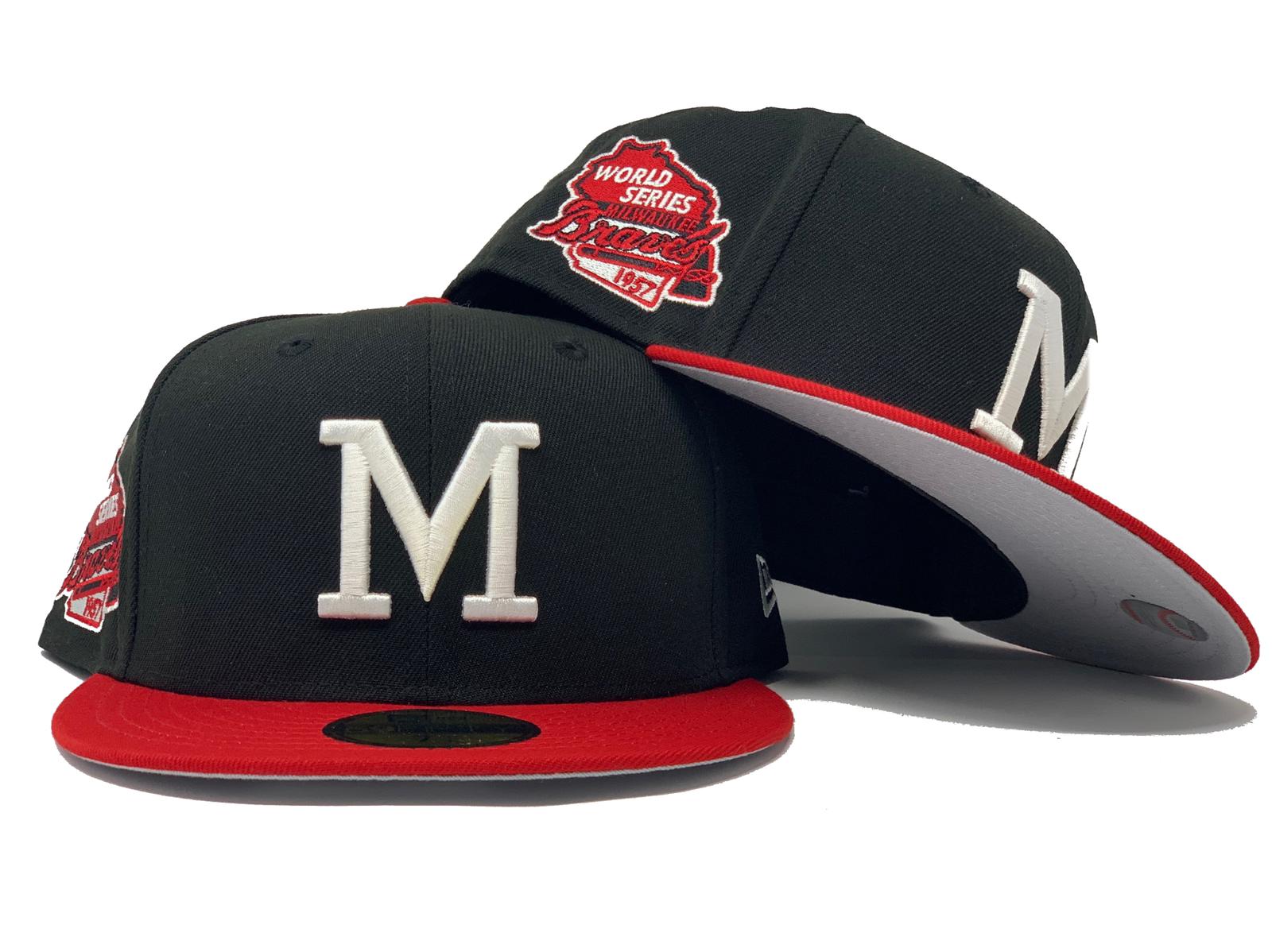 milwaukee braves 1957 world series hat